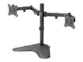 Miniatyrbild 2 av 5: DIGITUS DA-90401 - Ställ - för 2 skärmar/böjda bildskärmar - stål - mattsvart - skärmstorlek: 15"-32" - skrivbordsstativ