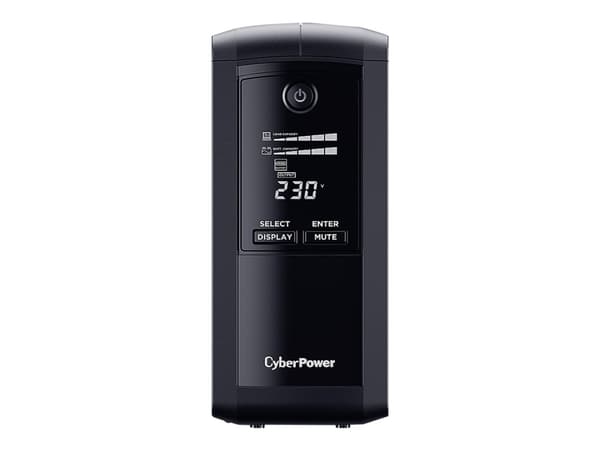 CyberPower Value Pro VP1000EILCD - UPS - AC 230 V - 550 Watt - 1000 VA - 1-faset - RS-232, USB - output-stikforbindelser: 6 - lajittelu
