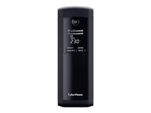 CyberPower Value Pro VP1200EILCD - UPS - AC 230 V - 720 Watt - 1200 VA - 1-faset - RS-232, USB - output-stikforbindelser: 8 - lajittelu