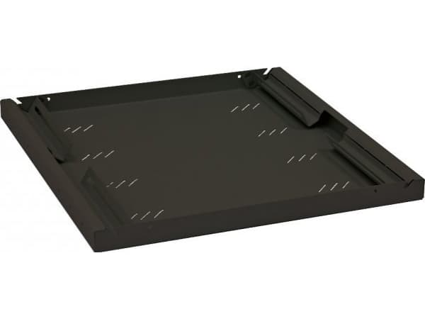 Triton 19" shelf 1U 550mm 80kg plastic black, Musta, 80 kg, 1U