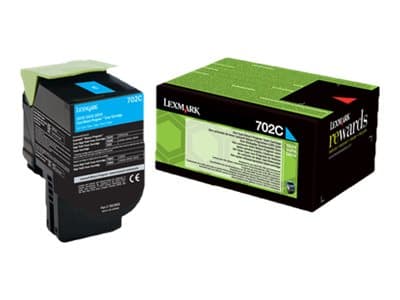 Lexmark 702C - Cyan - original - tonerpatron LCCP, LRP - for Lexmark CS310dn, CS310n, CS410dn, CS410dtn, CS410n, CS510de, CS510dte