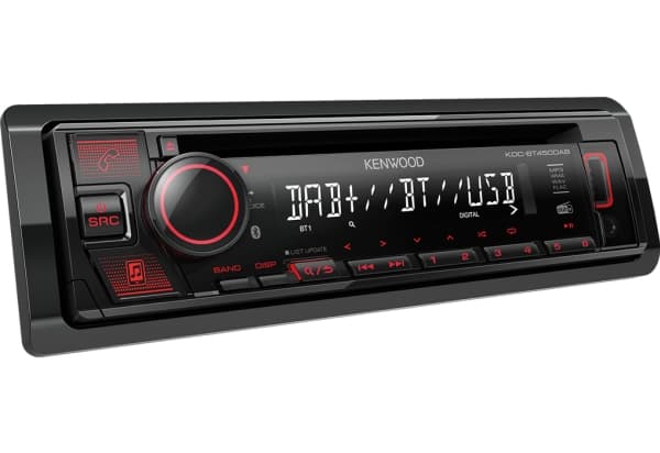 Kenwood KDC-BT450DAB - Vogn - CD-mottaker - i instrumentbordet - Enkelt-DIN - 50 watt x 4
