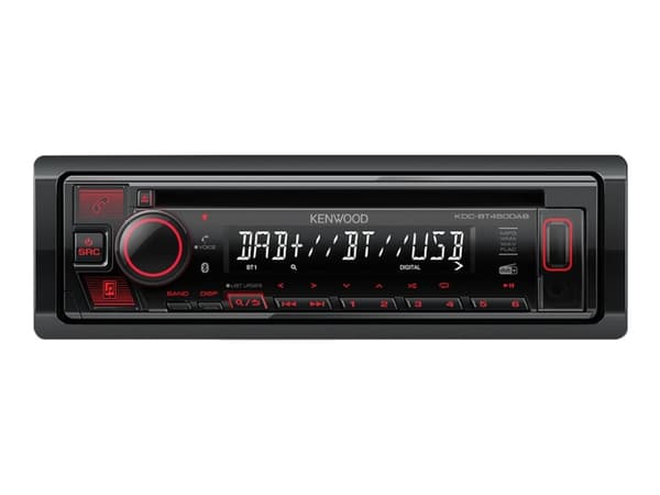 Kenwood KDC-BT450DAB - Vogn - CD-mottaker - i instrumentbordet - Enkelt-DIN - 50 watt x 4