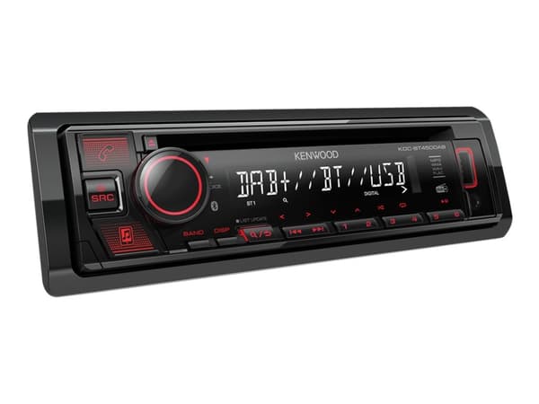 Kenwood KDC-BT450DAB - Vogn - CD-mottaker - i instrumentbordet - Enkelt-DIN - 50 watt x 4