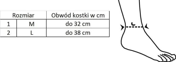 TOROS-GROUP Tarrakiinnitteinen neopreeninen nilkkatuki koko 1