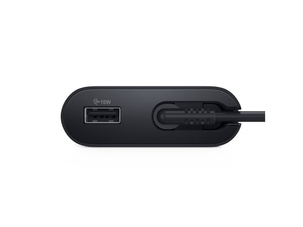 Dell USB-C Power Adapter Plus - Strömadapter - 90 Watt - utgångskontakter: 2 - svart - för Latitude 54XX, 55XX, 7310 2-in-1, 7410, 7410 2-in-1, 94XX