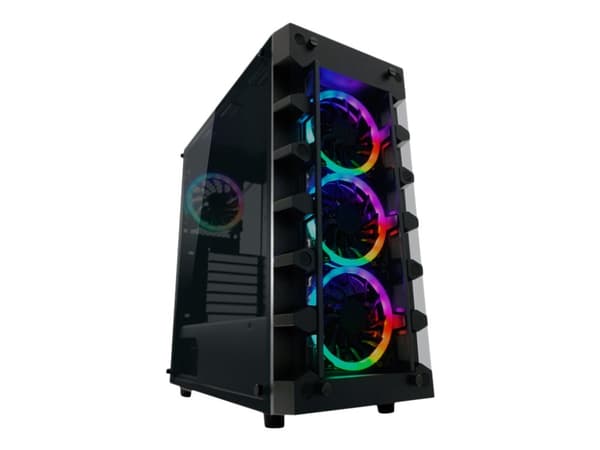 LC-Power Gaming 709B - Solar_System_X, Midi Tower, PC, Musta, ATX, mikro ATX, Mini-ITX, Metalli, Muovi, Karkaistu lasi, Pelaaminen