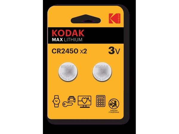 Kodak MAX KCR2450 - paristo 2 x CR2450 - Li/MnO2 - 560 mAh