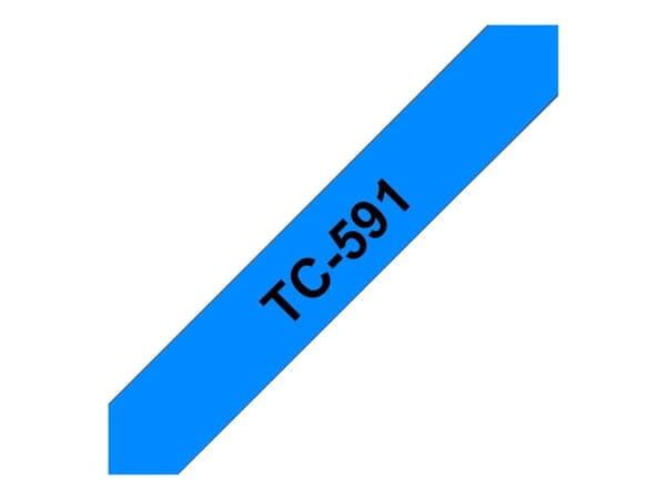 Brother TC591 - 9 mm x sort på blått - laminert teip - for P-Touch PT-2000, PT-3000, PT-500, PT-5000, PT-8E