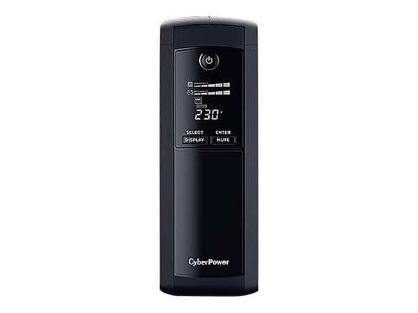 CyberPower Value Pro VP1200ELCD-FR - UPS - AC 230 V - 720 watt - 1200 VA - enkeltfase - RS-232, USB - utgangskontakter: 4 - svart
