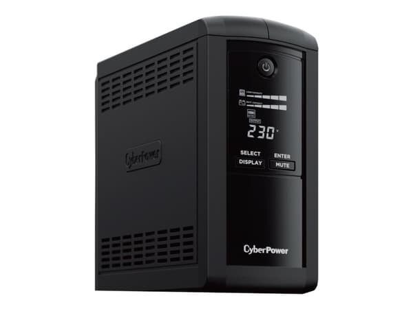 CyberPower Value Pro VP1200ELCD-FR - UPS - AC 230 V - 720 watt - 1200 VA - enkeltfase - RS-232, USB - utgangskontakter: 4 - svart