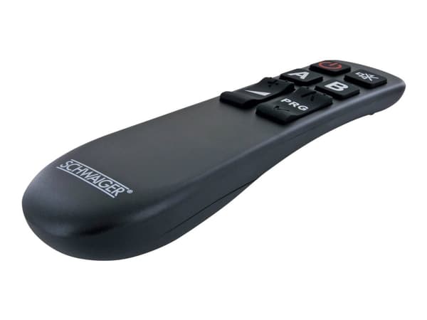 Schwaiger 2 in 1 - Universal fjernkontroll - 8 knapper - infrarød - svart Sort