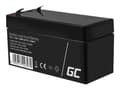 Miniatyrbilde 3 av 5: Green Cell - UPS-batteri - 1 x batteri - Sealed Lead Acid (SLA) - 1.2 Ah - svart