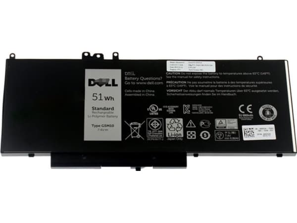 Dell Primary Battery - Kit - batteri för bärbar dator - 4-cells - 51 Wh - för Latitude E5450, E5550