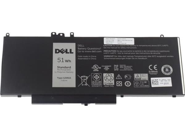 Dell Primary Battery - Kundinstallation - batteri för bärbar dator - 4-cells - 51 Wh - för Latitude E5450, E5550
