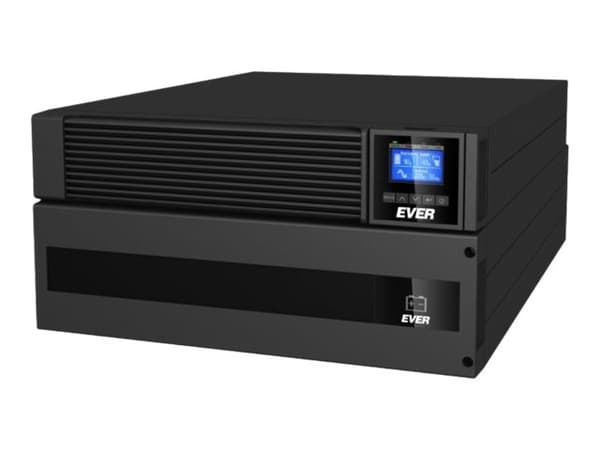 EVER Powerline RT Plus 6000 - UPS (jalustalle asennettava / ulkoinen) - AC 230 V - 6000 Watt - 6000 VA - 1-vaihe - ilman akkua - RS-232, USB - lähtöl