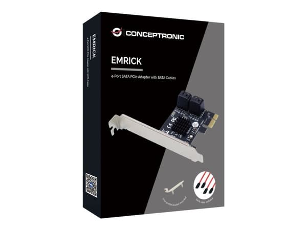 Conceptronic EMRICK03G - Tallennusohjain - 4-kanavainen - SATA 6Gb/s - PCIe x1