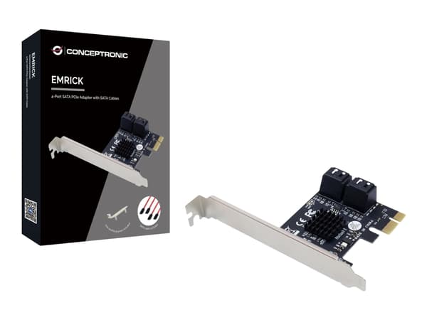 Conceptronic EMRICK03G - Tallennusohjain - 4-kanavainen - SATA 6Gb/s - PCIe x1
