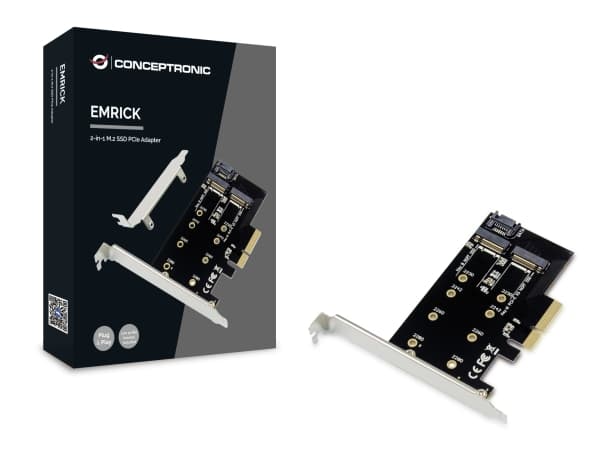 Conceptronic EMRICK04B, PCIe, M.2, PCIe 3.0, Passiv, Kina, JMB585