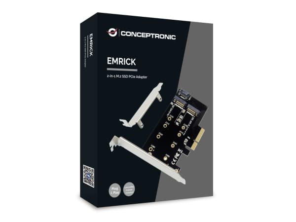 Conceptronic EMRICK04B, PCIe, M.2, PCIe 3.0, Passiv, Kina, JMB585