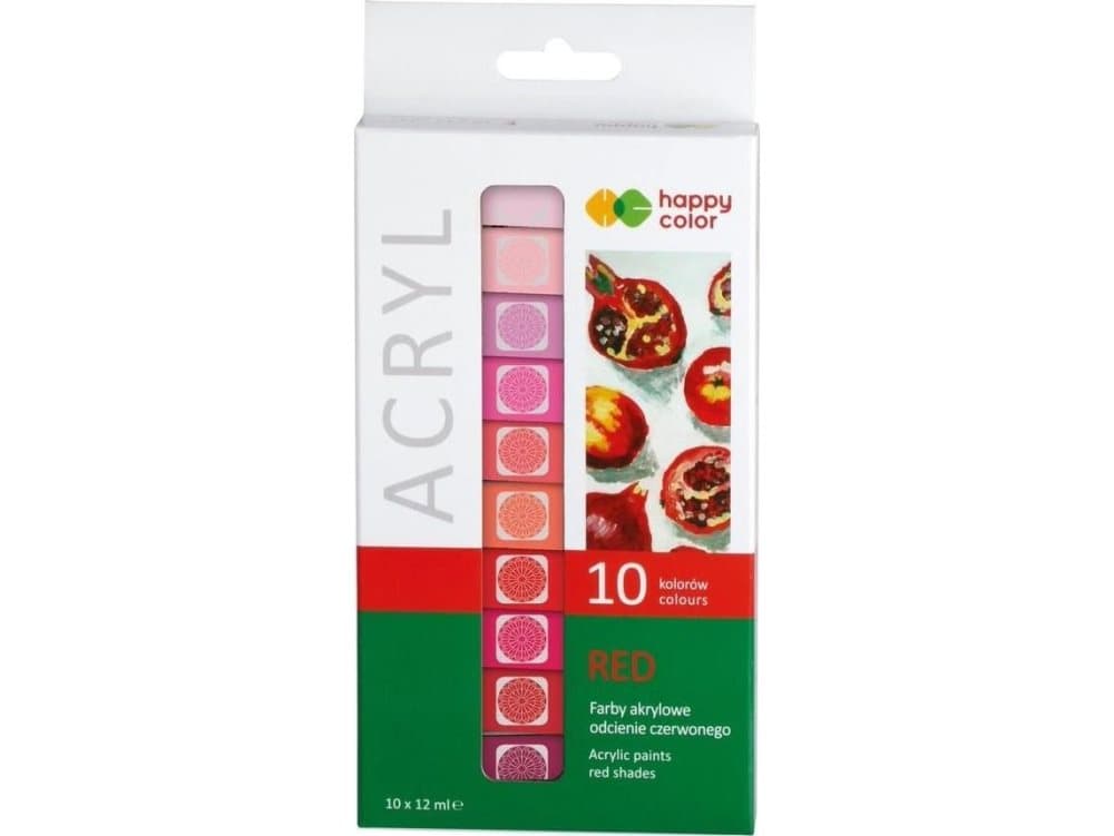 Happy Color Acrylic paint 12ml 10 col red HAPPY COLOR