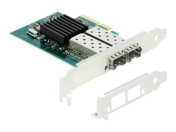 Delock - Nettverksadapter - PCIe x4 lav profil - Gigabit SFP x 2