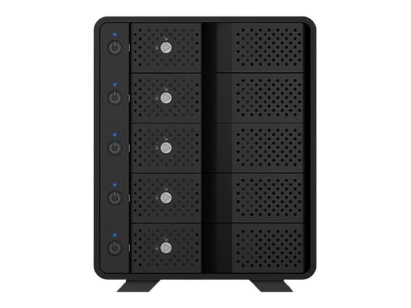 ICY BOX IB-3805-C31 - Kiintolevyteline - 5 paikkaa (SATA-600) - USB 3.1 Gen 2 (ekstern)