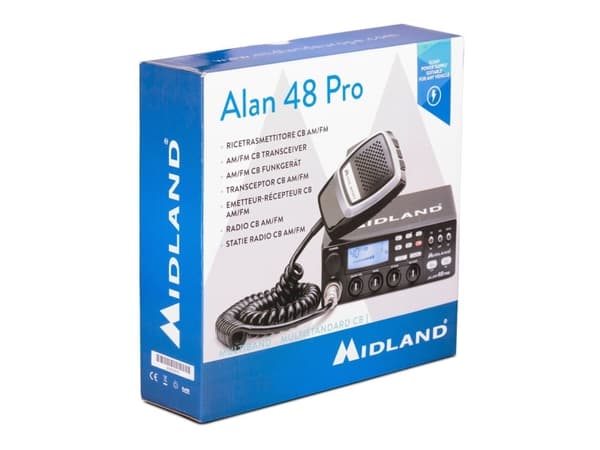 Midland Alan 48 Pro, MURS (Multi-Use Radio Service), 400 kanaler, 26.565 - 27.99125 MHz, LCD, 50 mm, 150 mm