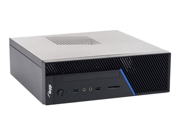 Akyga AK-202-01BK, Small Form Factor (SFF), PC, Musta, Mini-ITX, Galvanoitu teräs, Koti /Toimisto
