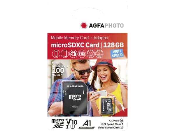 AgfaPhoto MicroSDXC UHS-I 128GB High Speed Class 10 U1 V10 (10583)