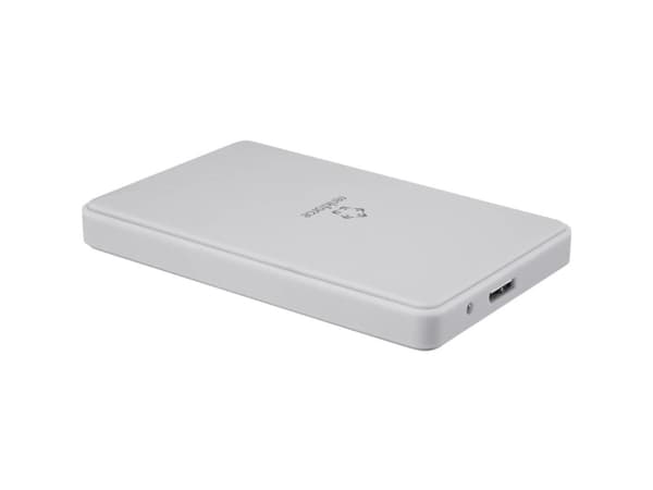 Renkforce RF-4505644, HDD/SSD-kapsling, 2,5", SATA, Serial ATA II, Serial ATA III, 5 Gbit/s, USB-tilkobling, Hvit Hvit
