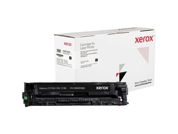 Everyday Remanufactured Mustavalko Everyday-värikasetti Xeroxilta, HP CF210A/ CRG-131BK -yhteensopiva, 1600 sivua- (006R03808), 1600 sivua, Musta, 1