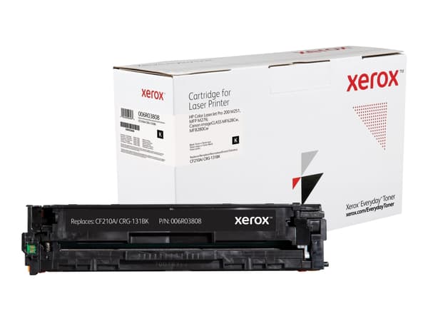 Everyday Remanufactured Mustavalko Everyday-värikasetti Xeroxilta, HP CF210A/ CRG-131BK -yhteensopiva, 1600 sivua- (006R03808), 1600 sivua, Musta, 1