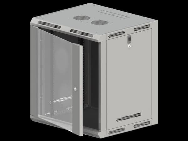 Alantec SW-15U-600-600-N-DSJ-OP-RP-B-S, Seinään asennettava laitekehikko, 15U, 50 kg, Harmaa