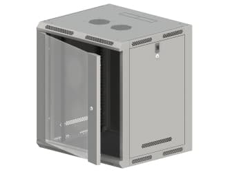 Alantec SW-15U-600-600-N-DSJ-OP-RP-B-S, Seinään asennettava laitekehikko, 15U, 50 kg, Harmaa
