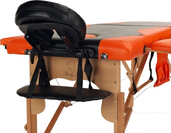 Bodyfit Massagesäng 2-segment bicolor svart och orange (1041)