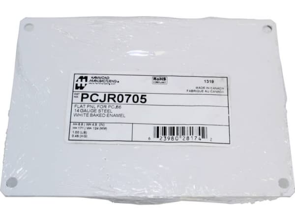 Hammond Electronics Montageplade Stål Hvid (L x B x H) 171 x 124 x 1.8 mm 1 stk