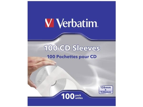 Verbatim CD/DVD lomme - kapacitet: 1 CD/DVD (pakke med 100 stk.)