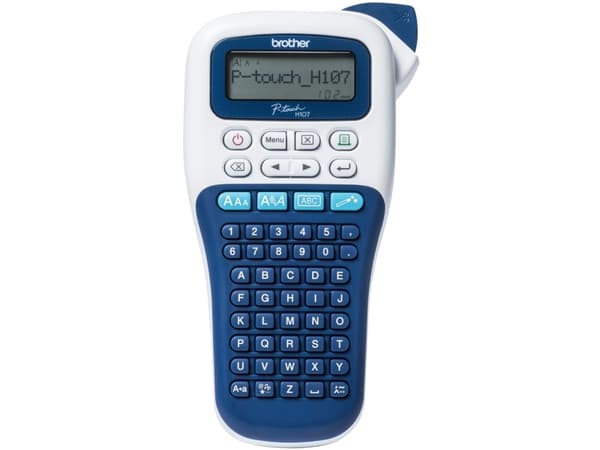Brother P-Touch PT-H107B - Etikettmaker - S/H - termotransfer - Rull (1,2 cm) - 180 dpi - inntil 20 mm/sek - kutter - 2-linjers utskrift - hvit, blå