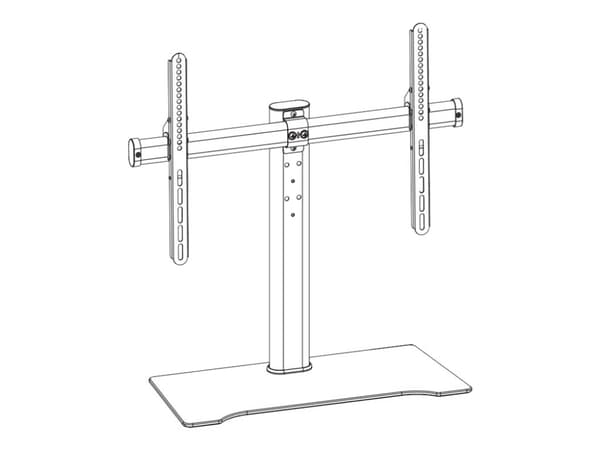 DELTACO ARM-1401 - Ställ - för LCD-TV - stål, härdat glas - svart - skärmstorlek: 32"-55"