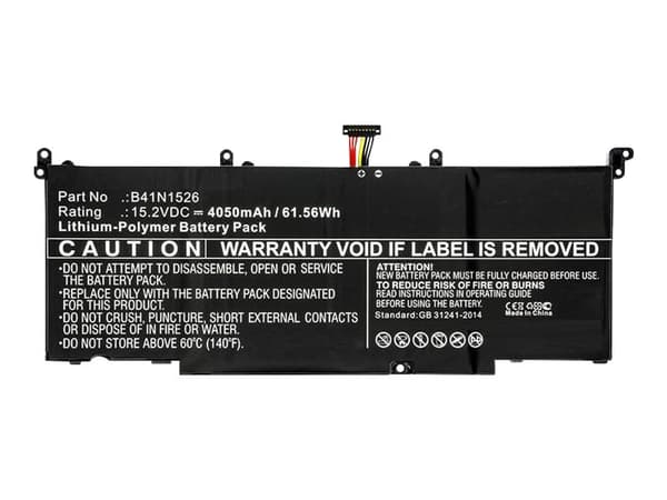 CoreParts - Batteri til bærbar PC - litiumpolymer - 4050 mAh - 61.6 Wh - svart - for ASUS FX502VD; FX502VE; FX502VM