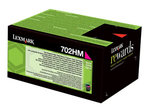 Lexmark 702HM - Magenta - original - tonerpatron LCCP, LRP - for Lexmark CS310dn, CS310n, CS410dn, CS410dtn, CS410n, CS510de, CS510dte