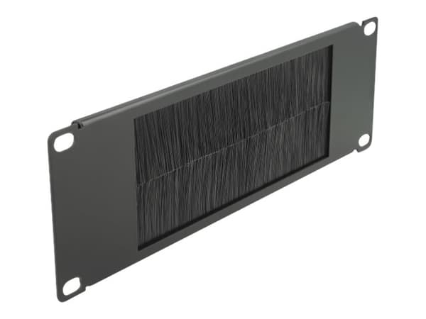 Delock Cable Management Brush Strip - Styringspanel for rackkabler med børste - svart - 2U - 10"