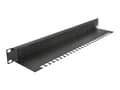 Miniatyrbilde 4 av 5: Delock Cable Management Brush Strip with Cable Support Plate - Styringspanel for rackkabler med børste - svart - 1U - 19"