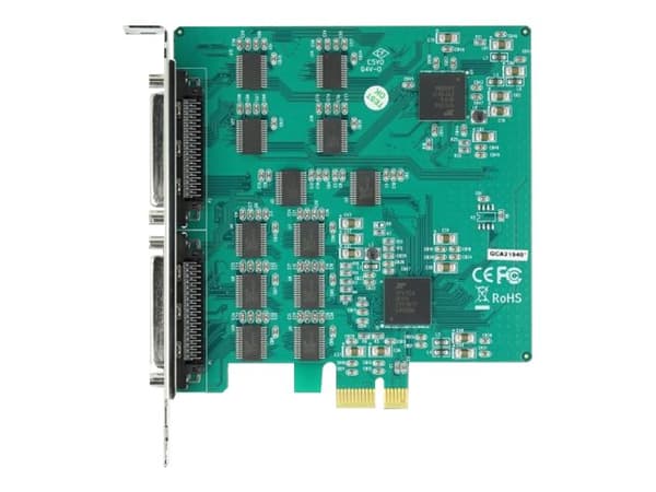 Delock PCI Express Card to 16 x Serial RS-232 High Speed ESD protection - Seriell adapter - PCIe 1.1 - RS-232 x 16 - grön