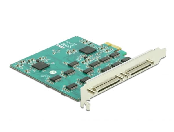 Delock PCI Express Card to 16 x Serial RS-232 High Speed ESD protection - Seriell adapter - PCIe 1.1 - RS-232 x 16 - grön