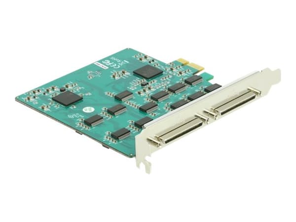 Delock PCI Express Card to 16 x Serial RS-232 High Speed ESD protection - Seriell adapter - PCIe 1.1 - RS-232 x 16 - grön