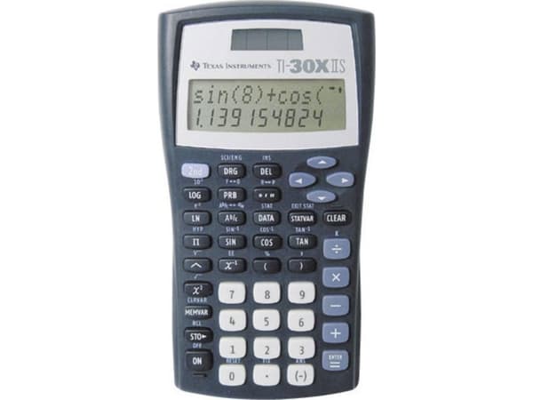 Texas Instruments TI-30X IIS, Lomme, Vitenskaplig, 11 sifre, 2 linjer, Batteri/Solcelle, Sort