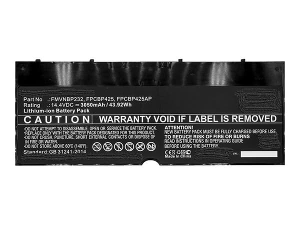 CoreParts - Batteri til bærbar PC (tilsvarer: Fujitsu CP651077-02, Fujitsu FMVNBP232, Fujitsu FPCBP425, Fujitsu FPCBP425AP) - litiumpolymer - 3050 mA