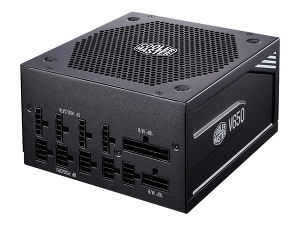 Cooler Master V650 Gold-V2, 650 W, 100 - 240 V, 50 - 60 Hz, 9 - 4.5 A, Aktiivinen, 130 W musta